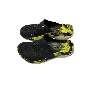 Crocs Unisex Black & Yellow Perforated Slip-On Mens Size 5 Women’s  Size 7